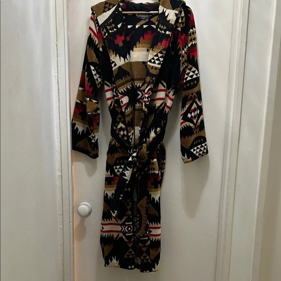 Pendleton Nehalem Cotton Velour Bathrobe NWOT - Picture 4 of 11